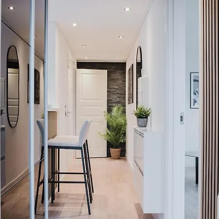 公寓 Eksklusiv 2br I Terrasse I Fri Parkering